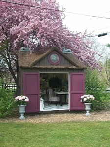 purple writer's shed